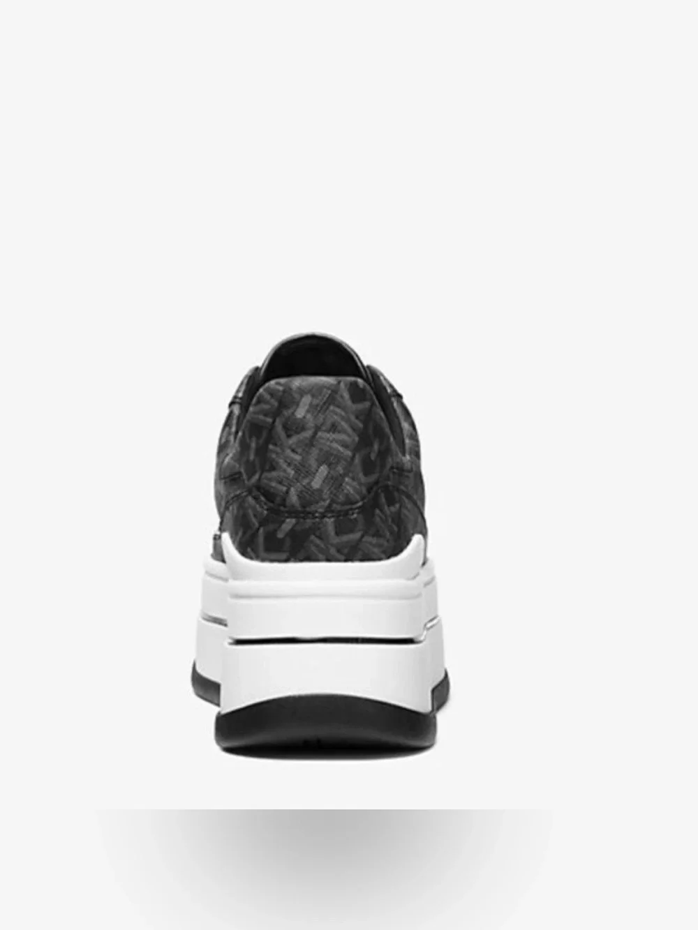 Michael Kors Hayes Lace Up‎ Platform Sneakers MK Signature Logo Black